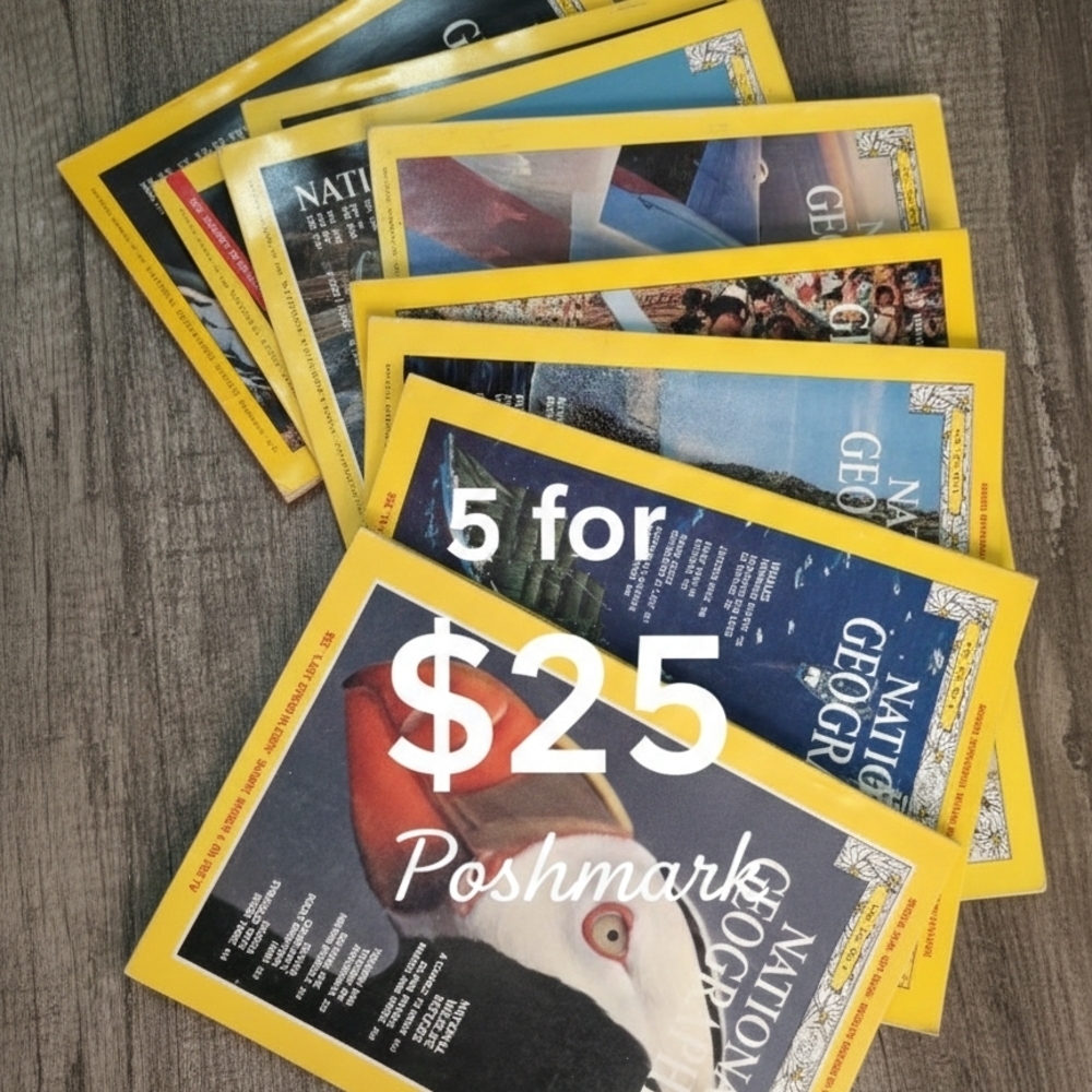 Vintage National Geographic Magazines - Pick 5 for $25! Over 100+ Available